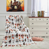 Dogs in Costumes Halloween Throw Blanket