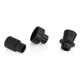 Black Glass Candlestick Holders 3 Pcs