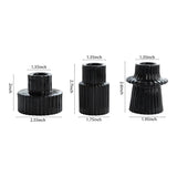 Black Glass Candlestick Holders 3 Pcs