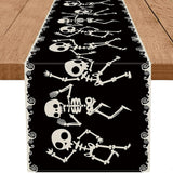 Halloween Dancing Skeleton Table Runner