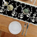 Halloween Dancing Skeleton Table Runner