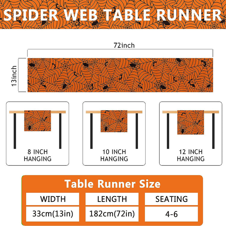 Halloween Spider Web Table Runner