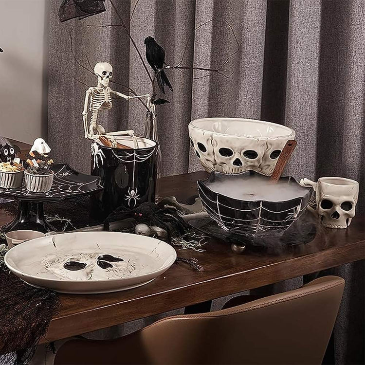 Halloween Spider Web Ceramic Serving Bowl