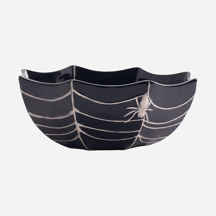 Halloween Spider Web Ceramic Serving Bowl