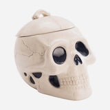 Halloween Skull Air Tight Ceramic Cookie Jar