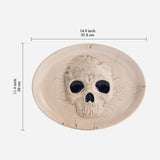 Halloween Skull Ceramic Oval Platter