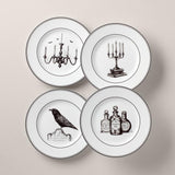 Vintage Halloween 4-Piece Dessert Plate Set