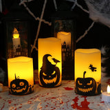 Halloween Flameless LED Candles Pumpkin Decals