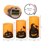 Halloween Flameless LED Candles Pumpkin Decals