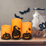 Halloween Flameless LED Candles Pumpkin Decals
