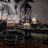 Halloween Spider Web Ceramic Cake Stand