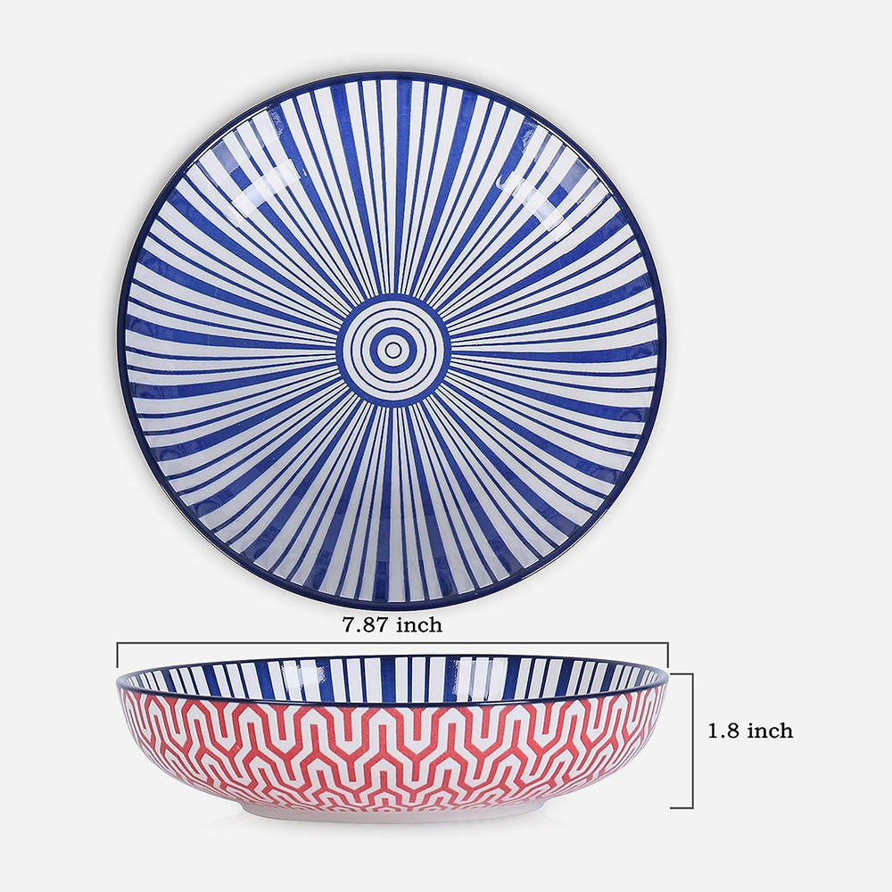 Ceramic Pasta Bowls Set of 6