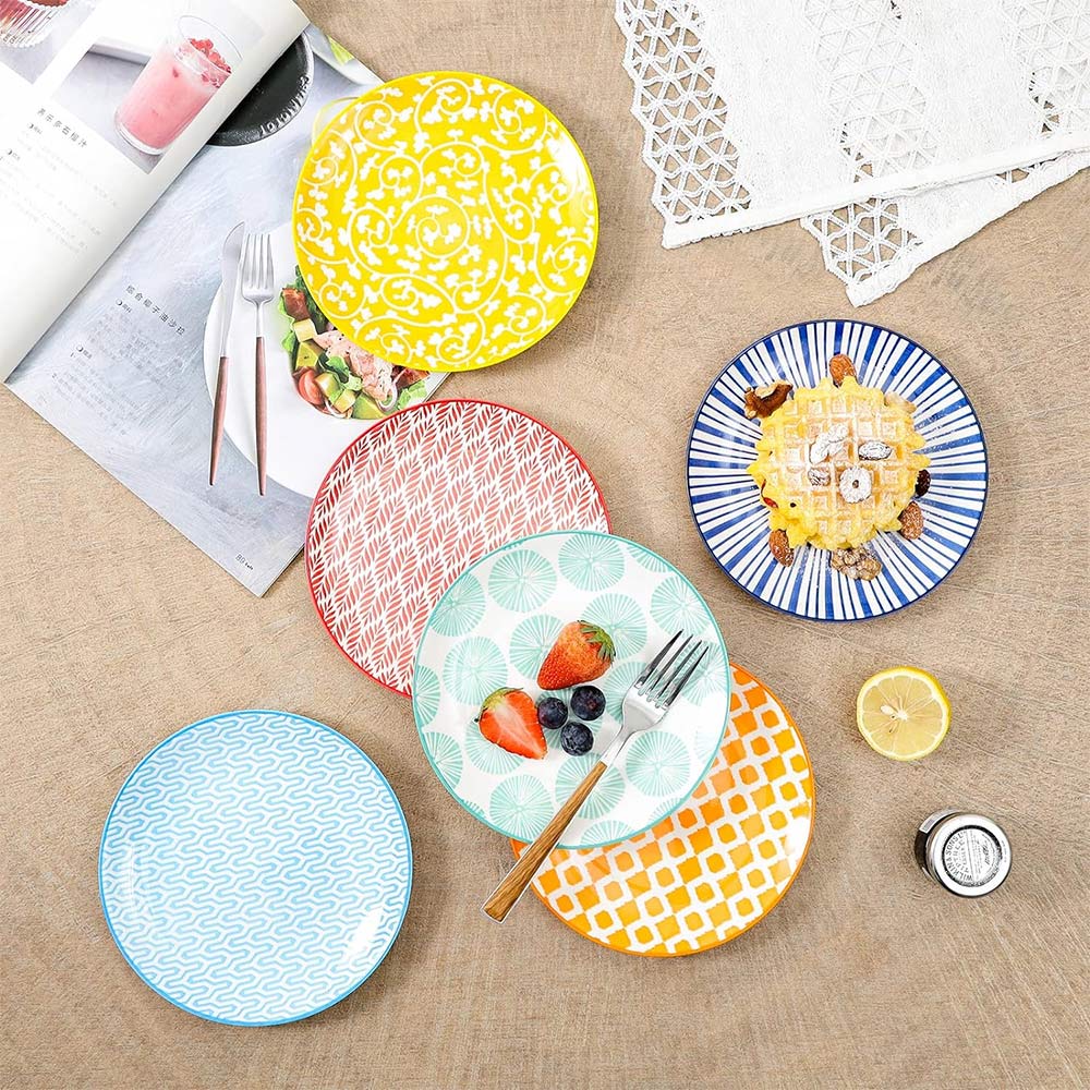 Ceramic Dessert Plates Set of 6