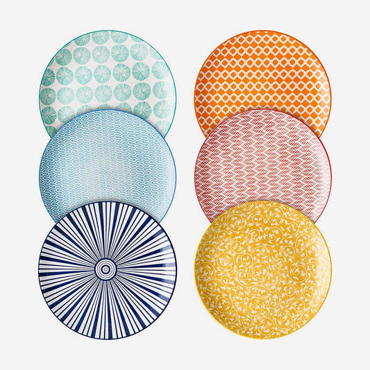 Porcelain Dinner Plates Set of 6