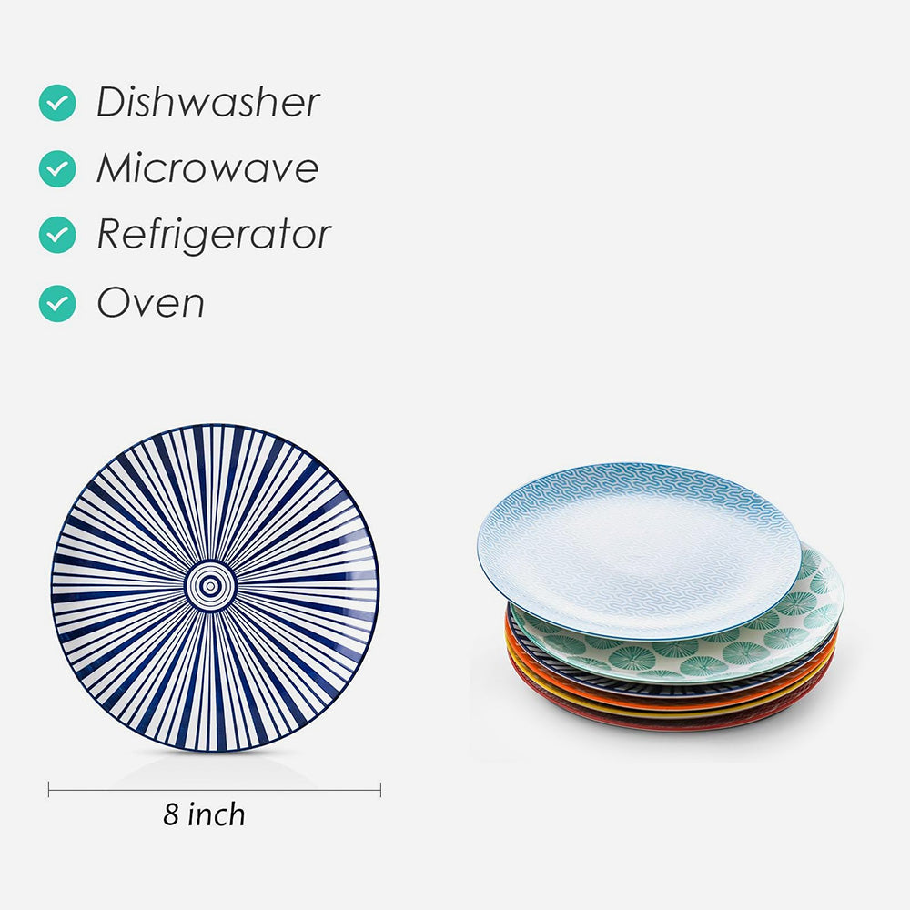 Porcelain Dinner Plates Set of 6