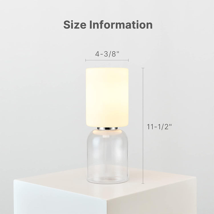 Table Lamp with Opal Glass Lampshade