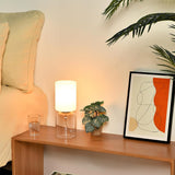 Table Lamp with Opal Glass Lampshade