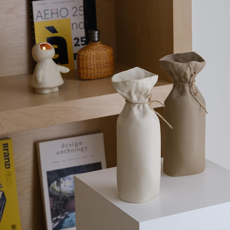 Crinkle Bottle Vase