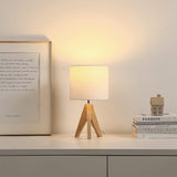 Small Wooden Tripod Table Lamp
