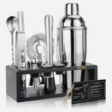 Professional Bar Tool Set - 15 Pcs Bartender Kit with Stand
