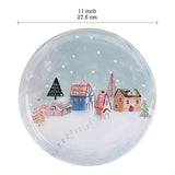 Nordic Village Ceramic Dinner Plates Set of 4