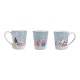 Nordic Village Ceramic Mugs Set of 4