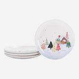 Nordic Village Ceramic Salad Plates Set of 4