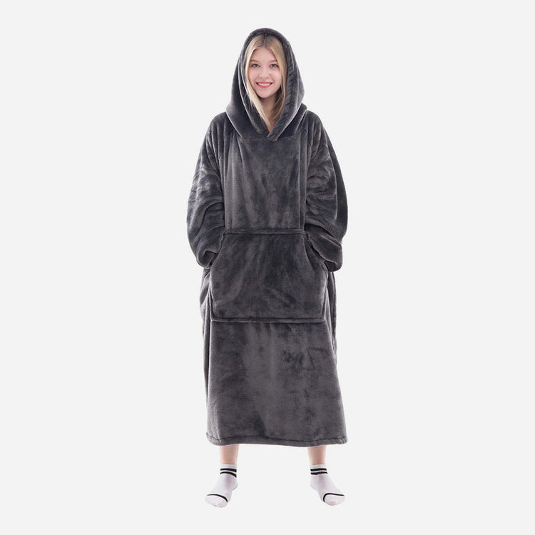 Cozy Giant Flannel Blanket Hoodie