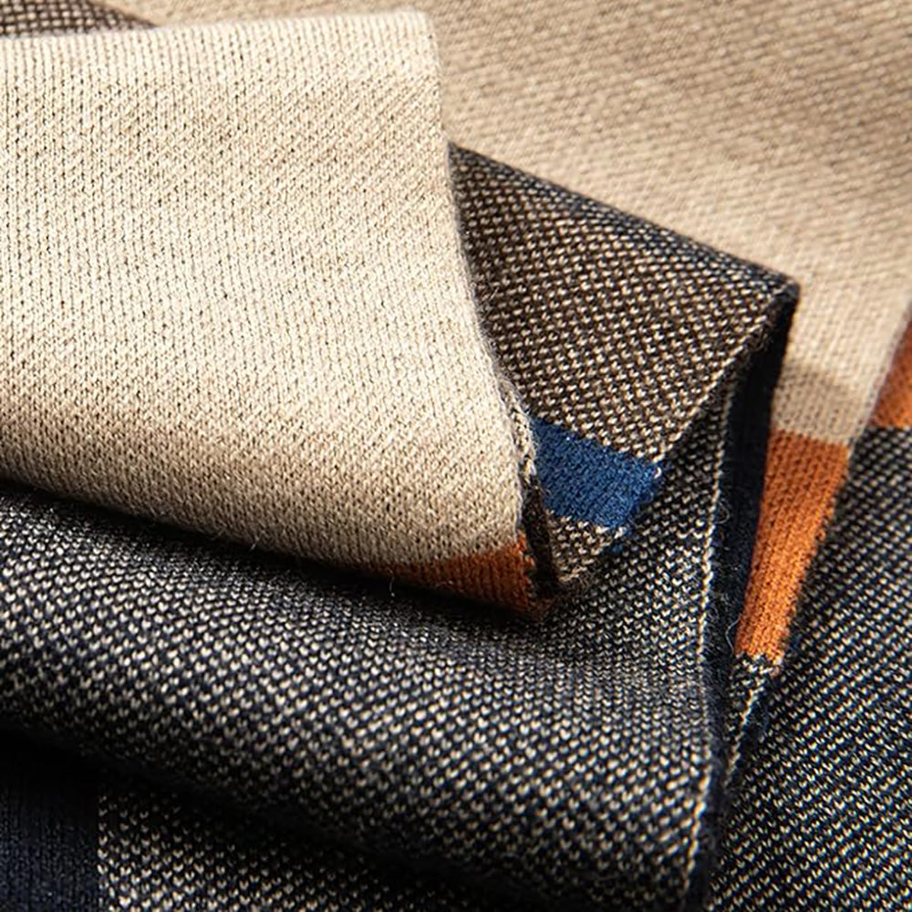 Knitted Scarf for Men Merino Wool