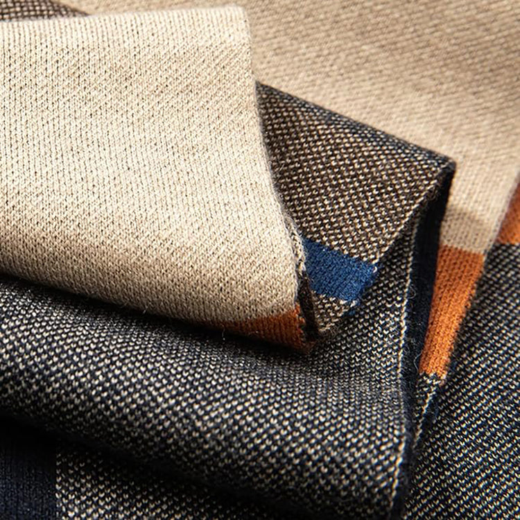 Knitted Scarf for Men Merino Wool