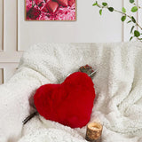 Red Heart Throw Pillow