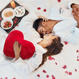 Red Heart Throw Pillow