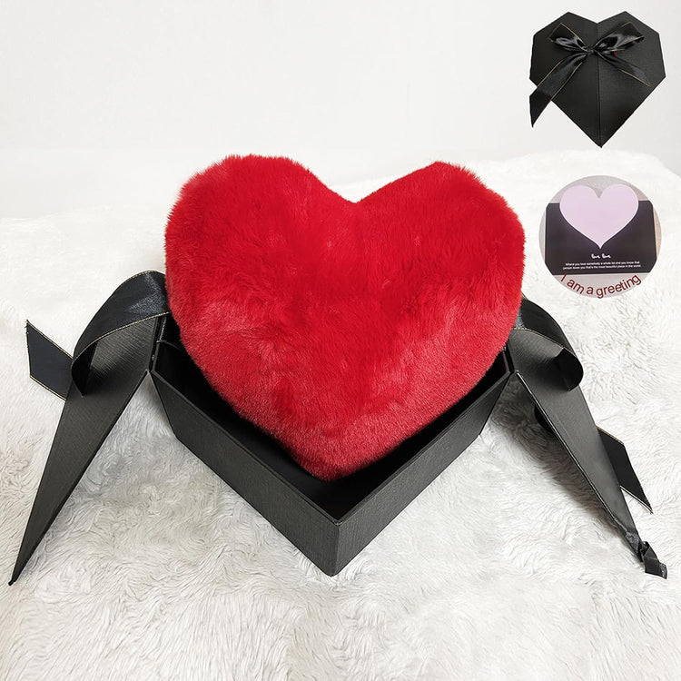 Red Heart Throw Pillow