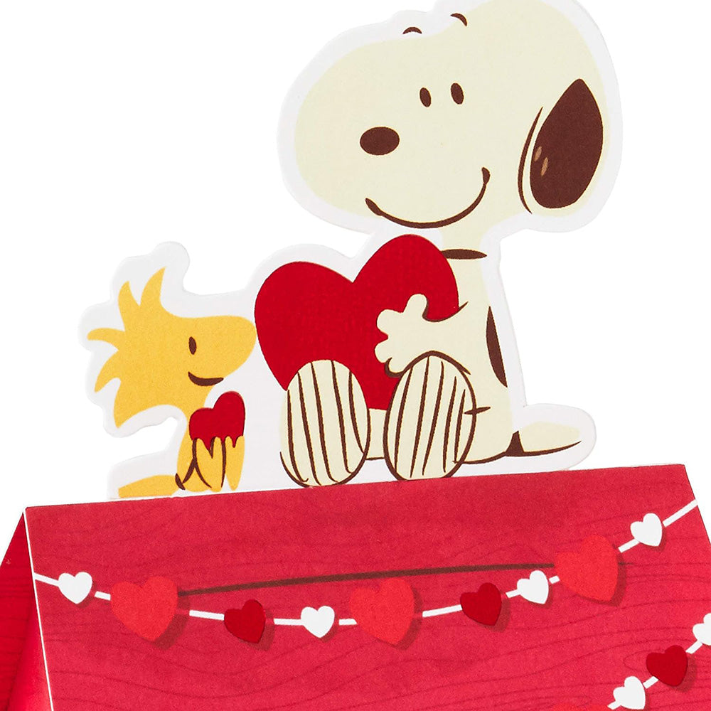 Pop up Valentine's Day Card Snoopy and Woodstock