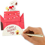Pop up Valentine's Day Card Snoopy and Woodstock