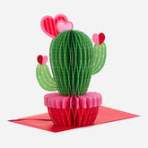 Pop up Cactus Hearts Valentine's Day Card
