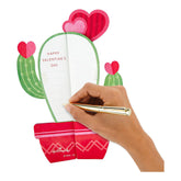 Pop up Cactus Hearts Valentine's Day Card