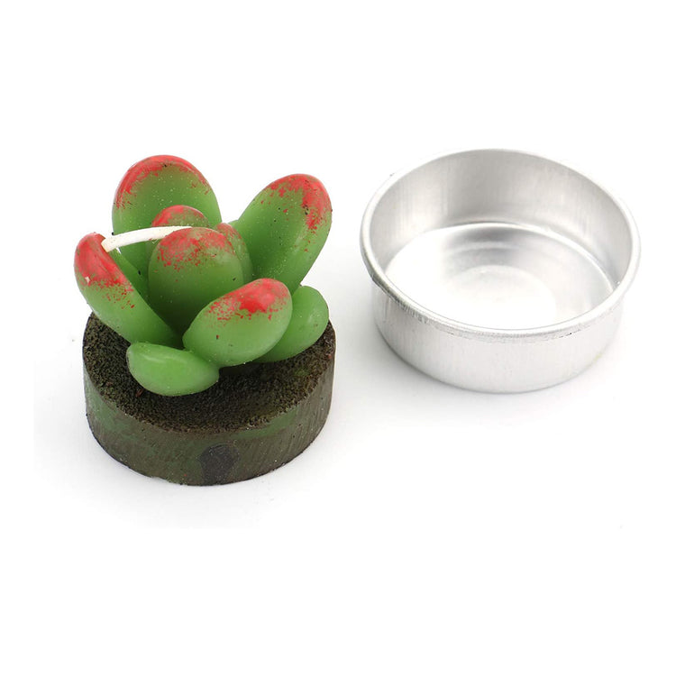 Mini Succulent Tealight Candles 18 Pack