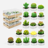 Mini Succulent Tealight Candles 18 Pack