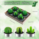Mini Succulent Tealight Candles 6 Pack