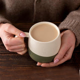 Two-Tone Ceramic Glazed Mugs Set of 4