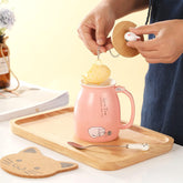 Ceramic Cat Mug with Tea Infuser