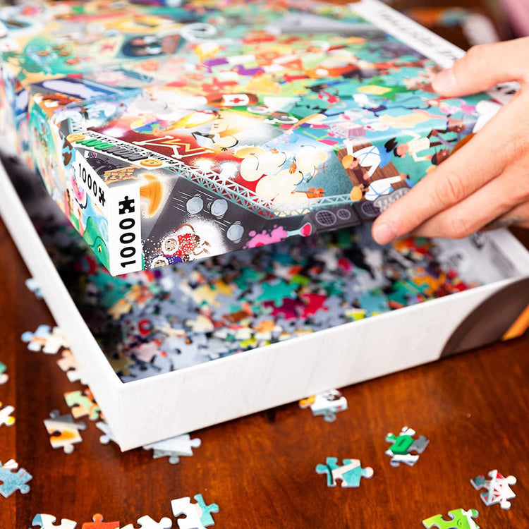 Day at the Festival: Music Jigsaw Puzzle Filled with 101 Music Artists to Find 1000 Pieces