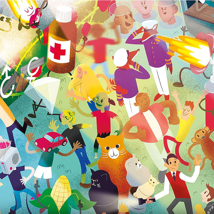 Day at the Festival: Music Jigsaw Puzzle Filled with 101 Music Artists to Find 1000 Pieces