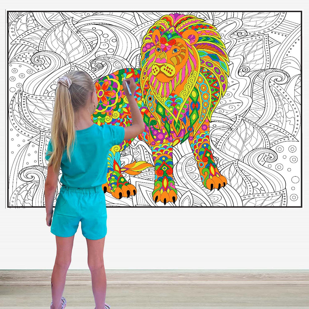 Giant Coloring Poster Lion