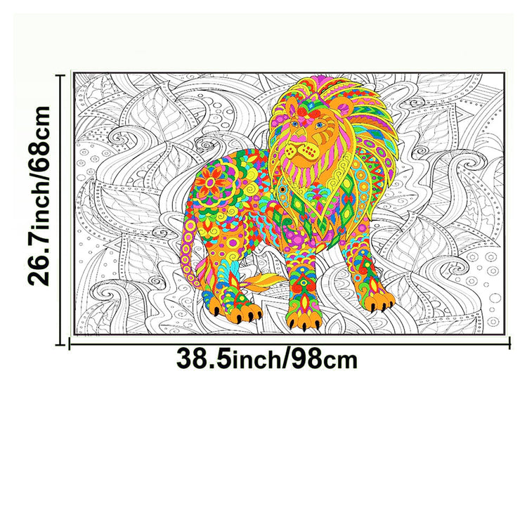 Giant Coloring Poster Lion