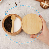 Salt and Pepper Bamboo Bowl With Spoon