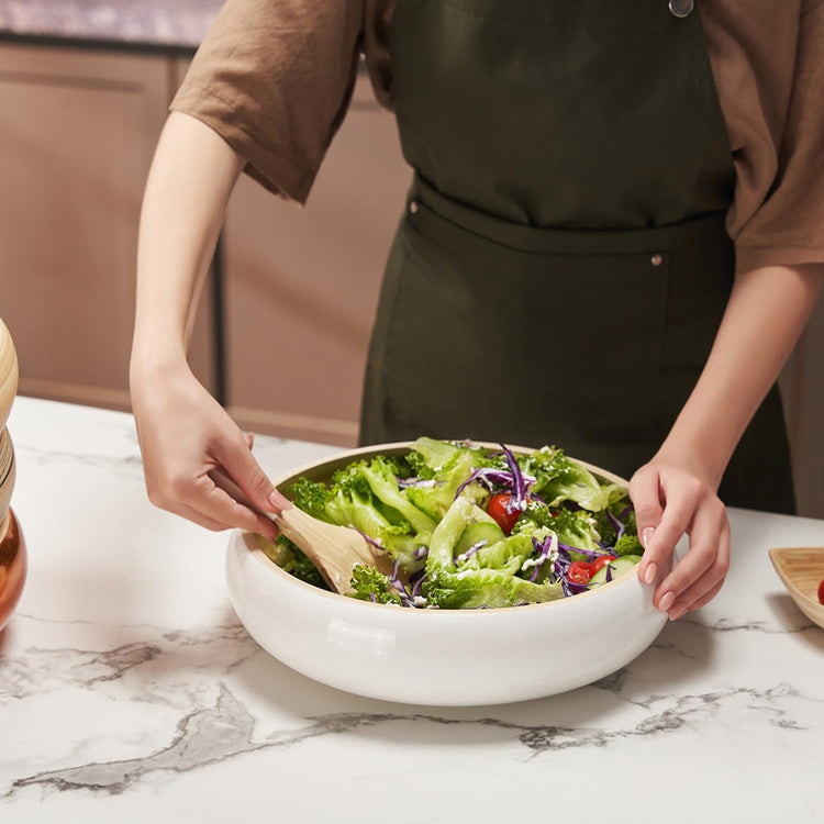 Handcrafted Bamboo Serving Bowl
