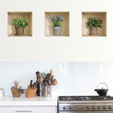 3D Effect Garden Herb Wall Decal