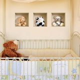 3D Effect Nursery Stuffed Toy Wall Decal